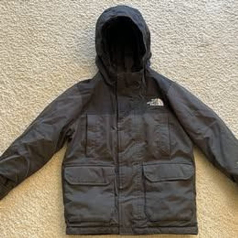 Youth The North Face Gray 550 Insulated Down Winter Jacket Kids XS